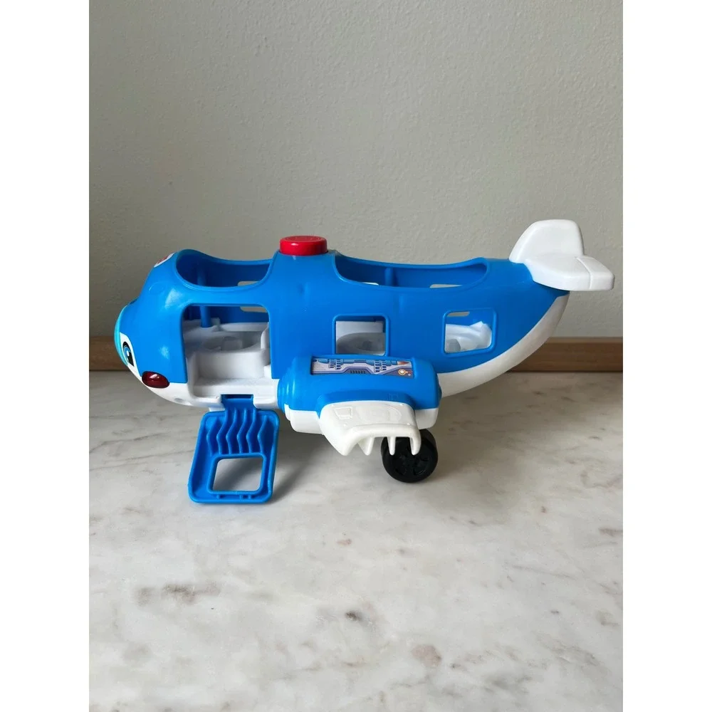 Fisher-Price Little People Travel Together Airplane Musical Toy Blue Jet Works